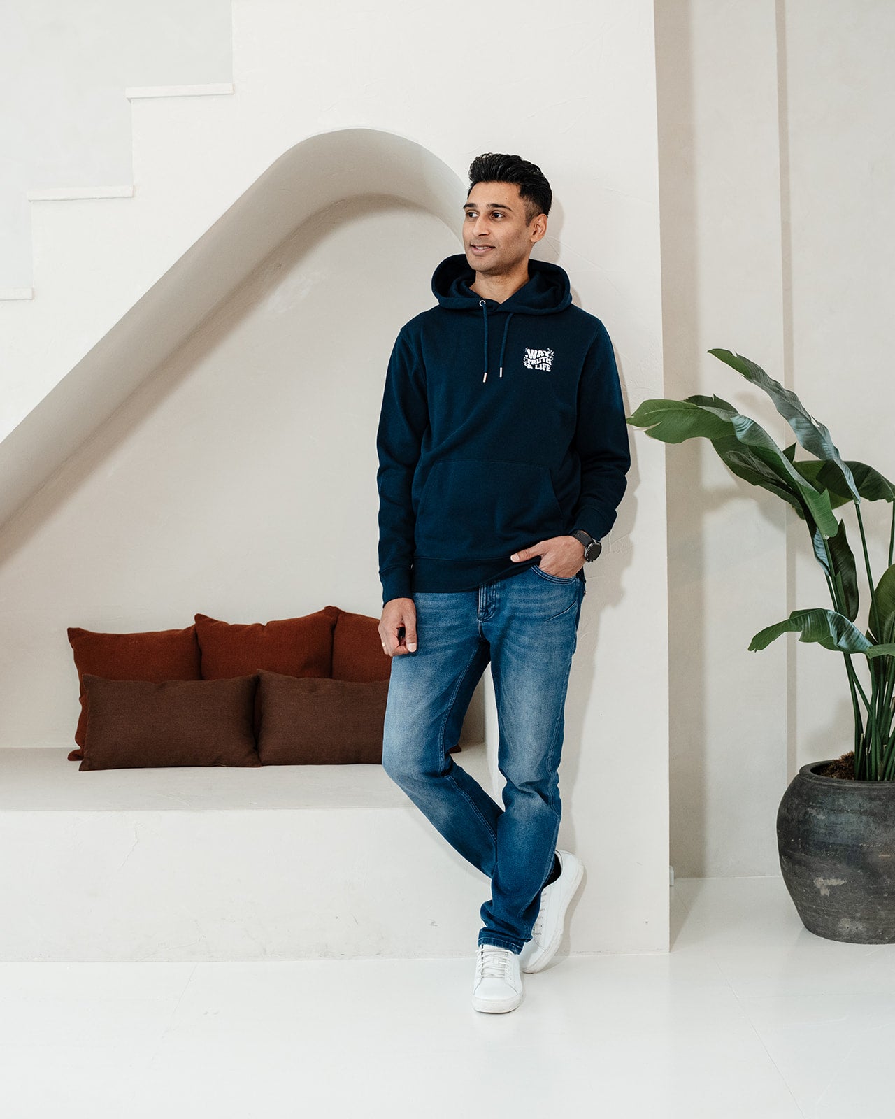 Way, Truth & Life Unisex Essential Eco Hoodie French Navy