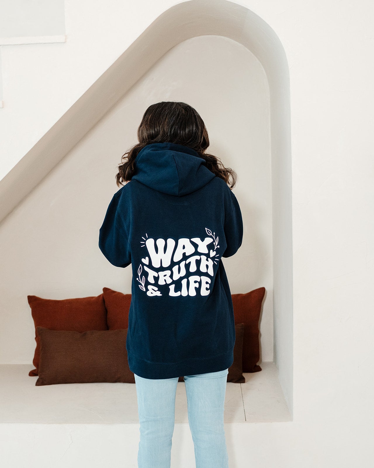 Way, Truth & Life Unisex Essential Eco Hoodie French Navy