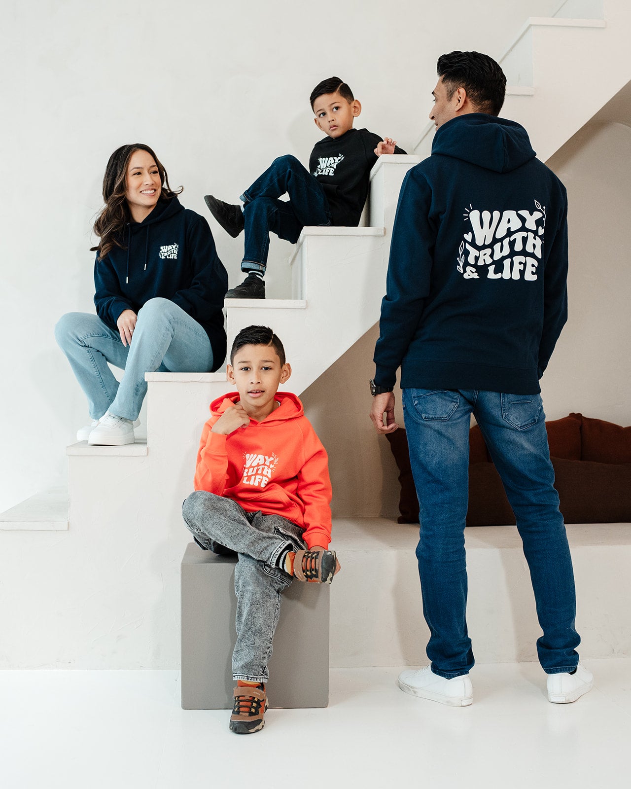 Way, Truth & Life Unisex Essential Eco Hoodie French Navy