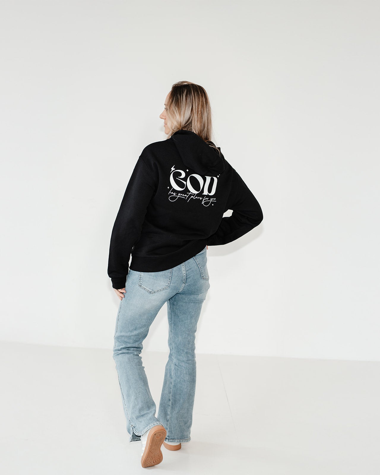 God Has Great Plans Unisex Oversized Hoodie Black