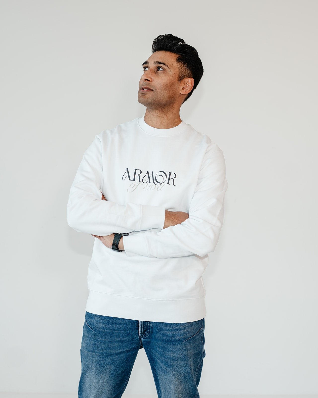 Armor of God Unisex eco sweatshirt White