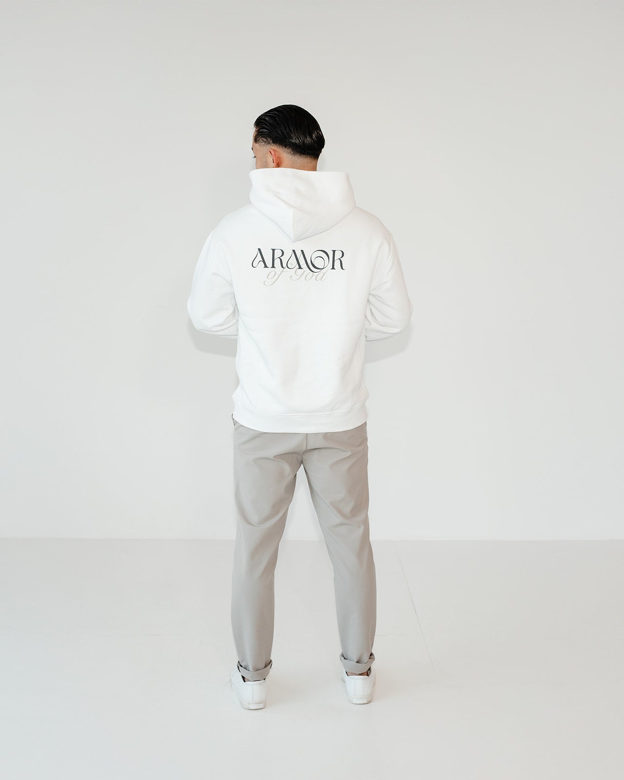 Armor of God Unisex Oversized Hoodie White