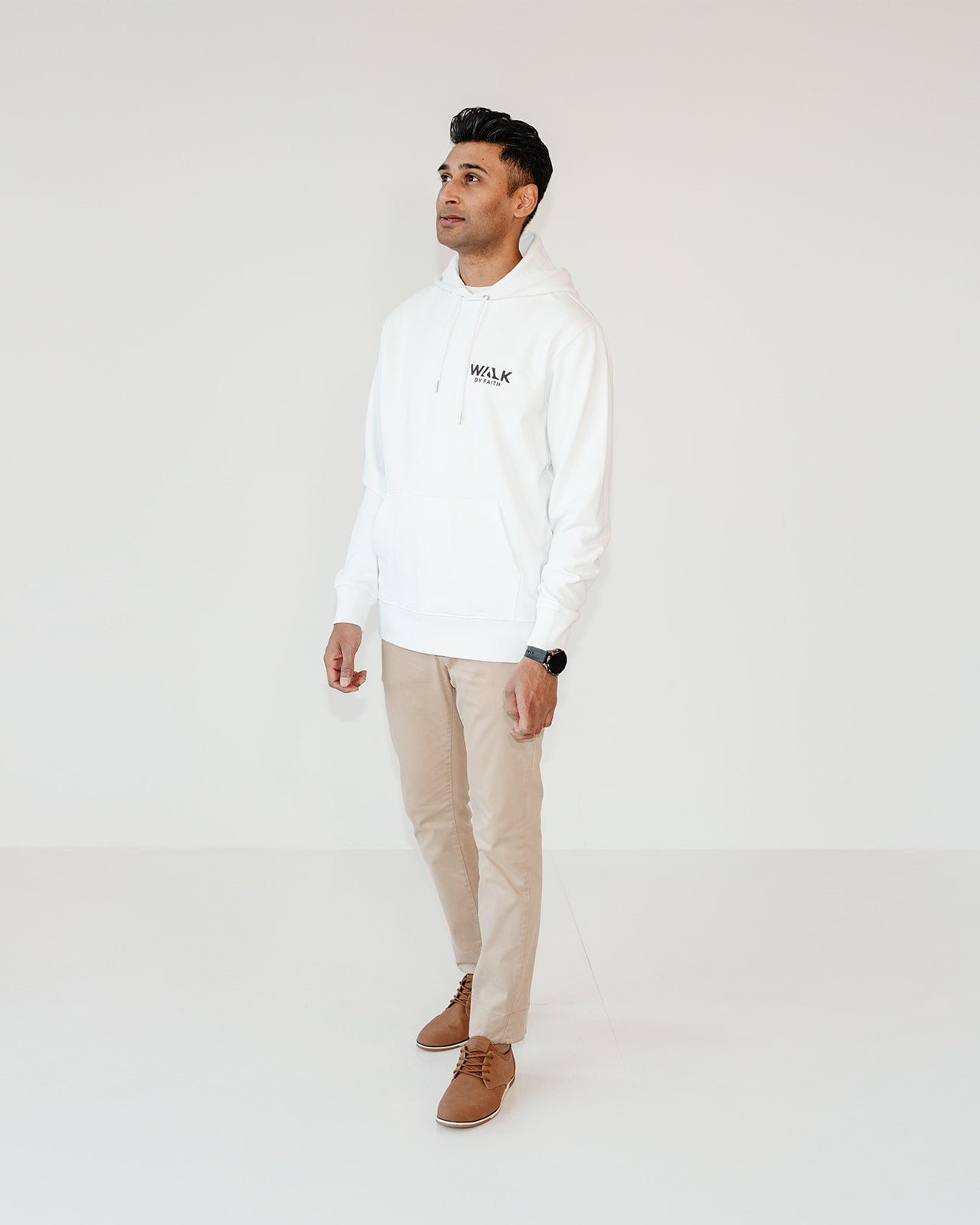 Walk by Faith Unisex Essential Eco Hoodie White