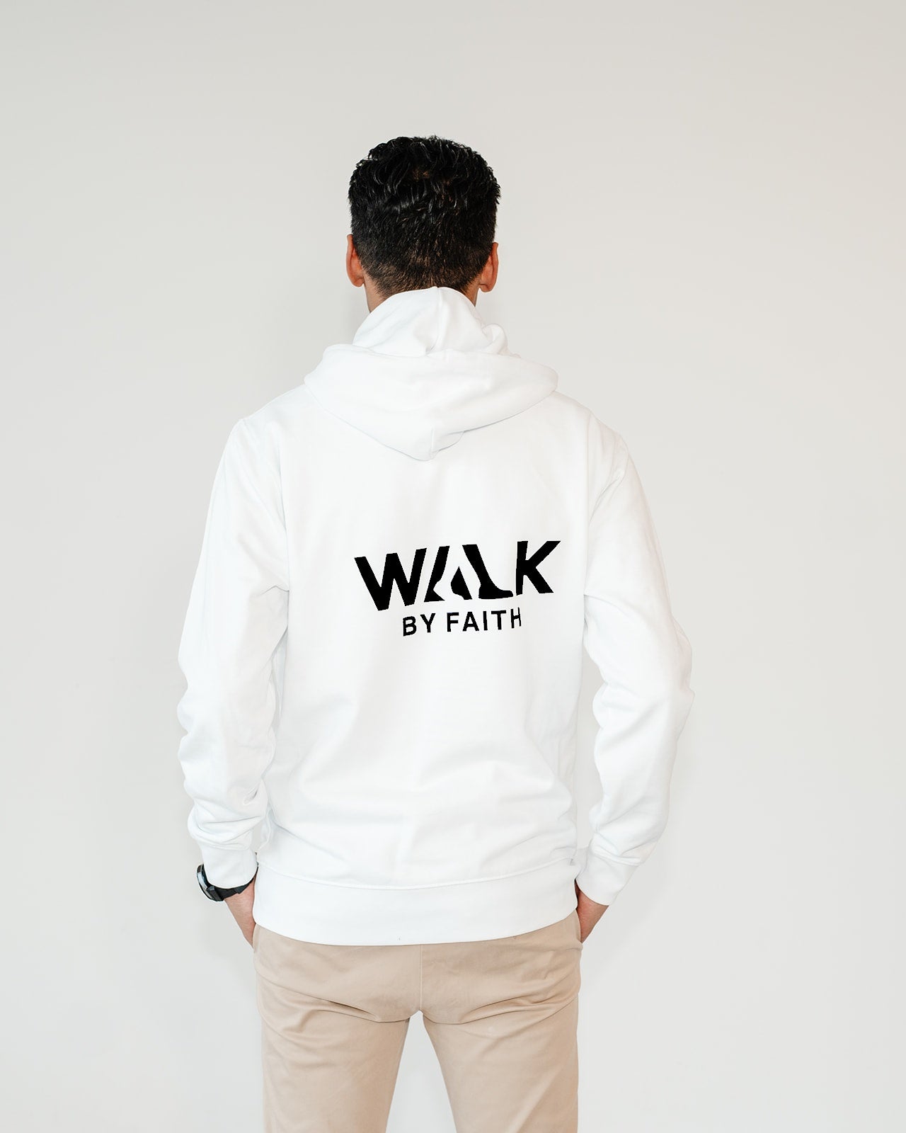 Walk by Faith Unisex essential eco hoodie white