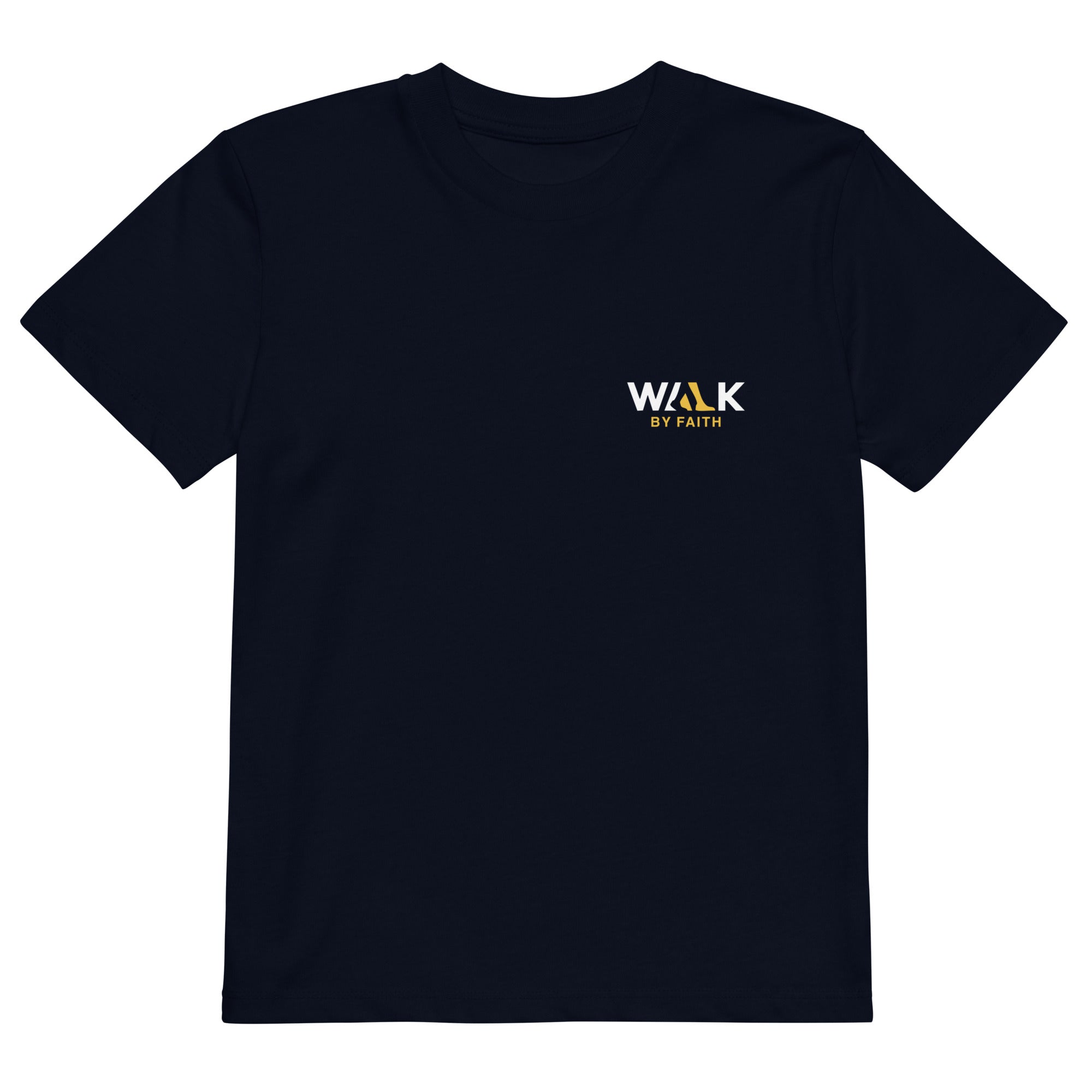 Walk by Faith t-shirt organic cotton kids French navy