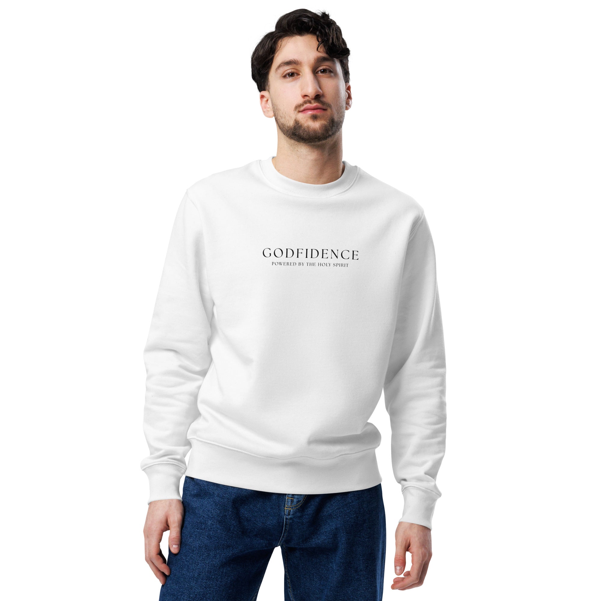 Godfidence Unisex eco sweatshirt white