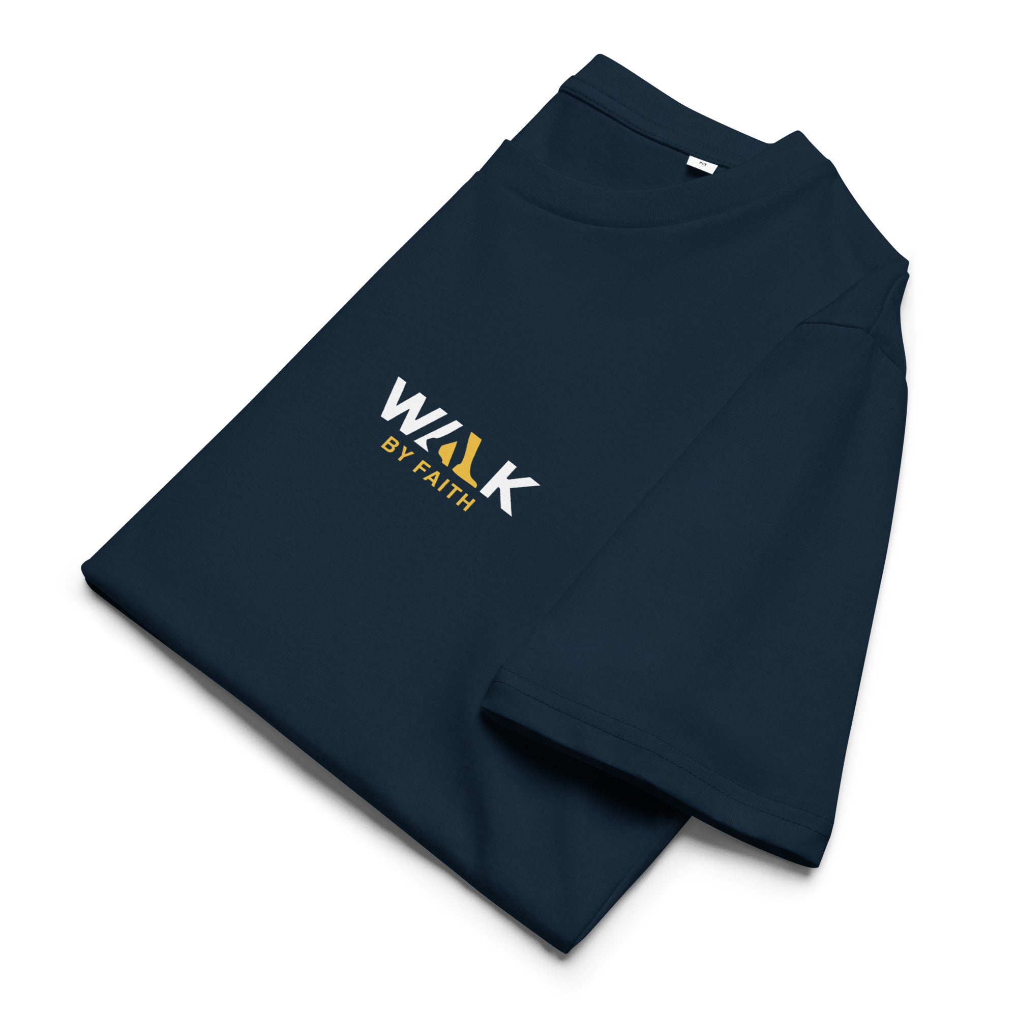 Walk by Faith unisex organic cotton t-shirt French navy
