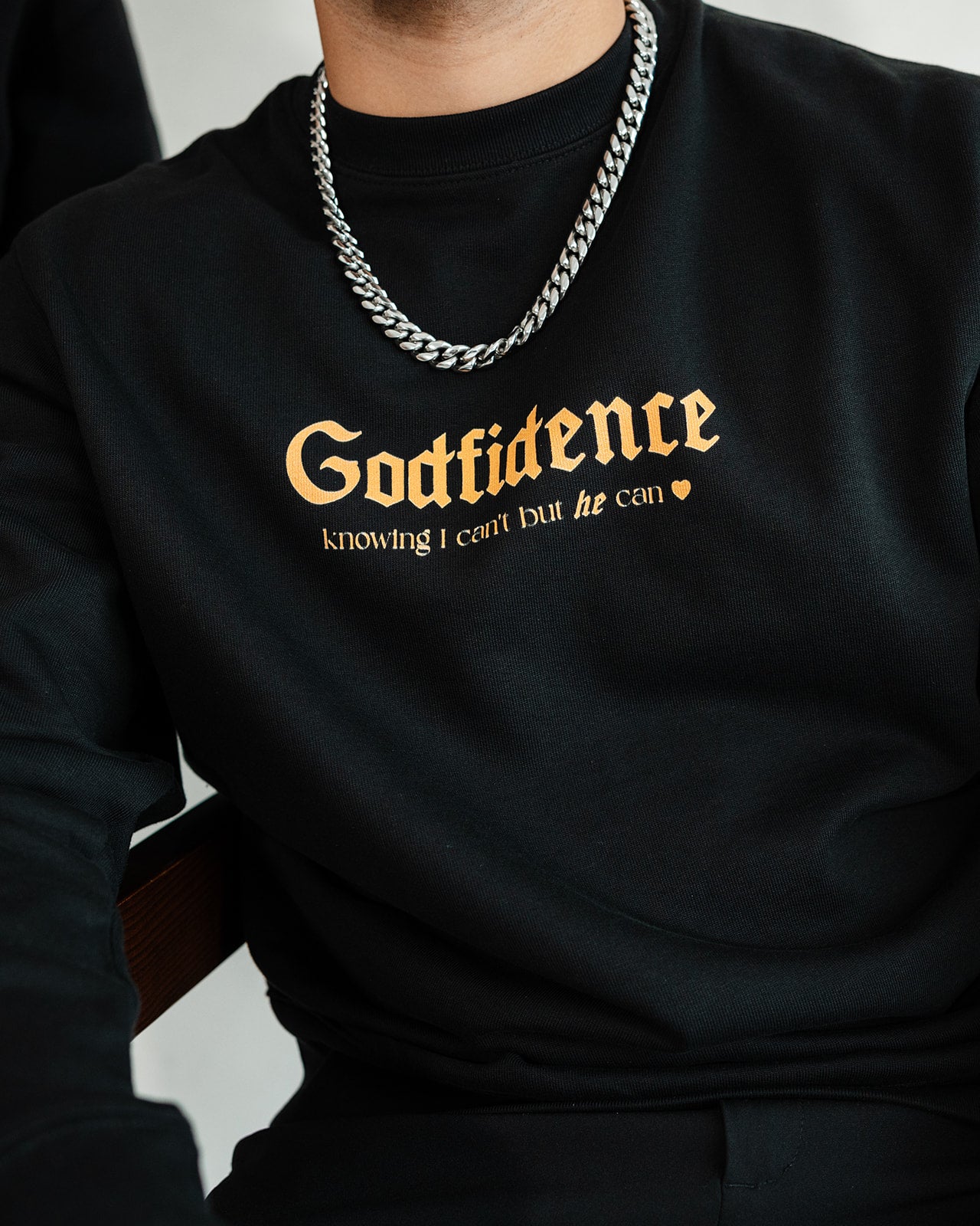 GODFIDENCE UNISEX ECO SWEATSHIRT BLACK