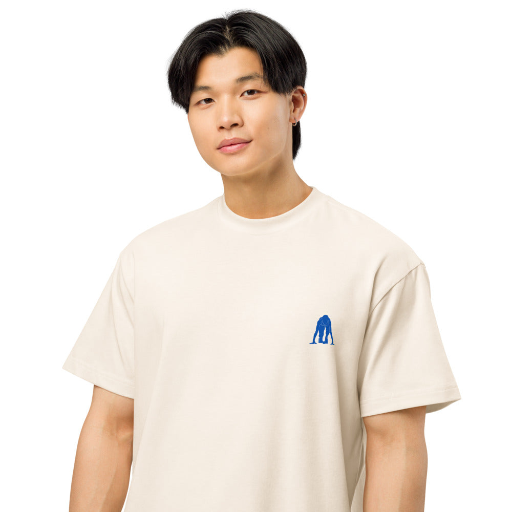 Run the race oversized T- shirt vintage white