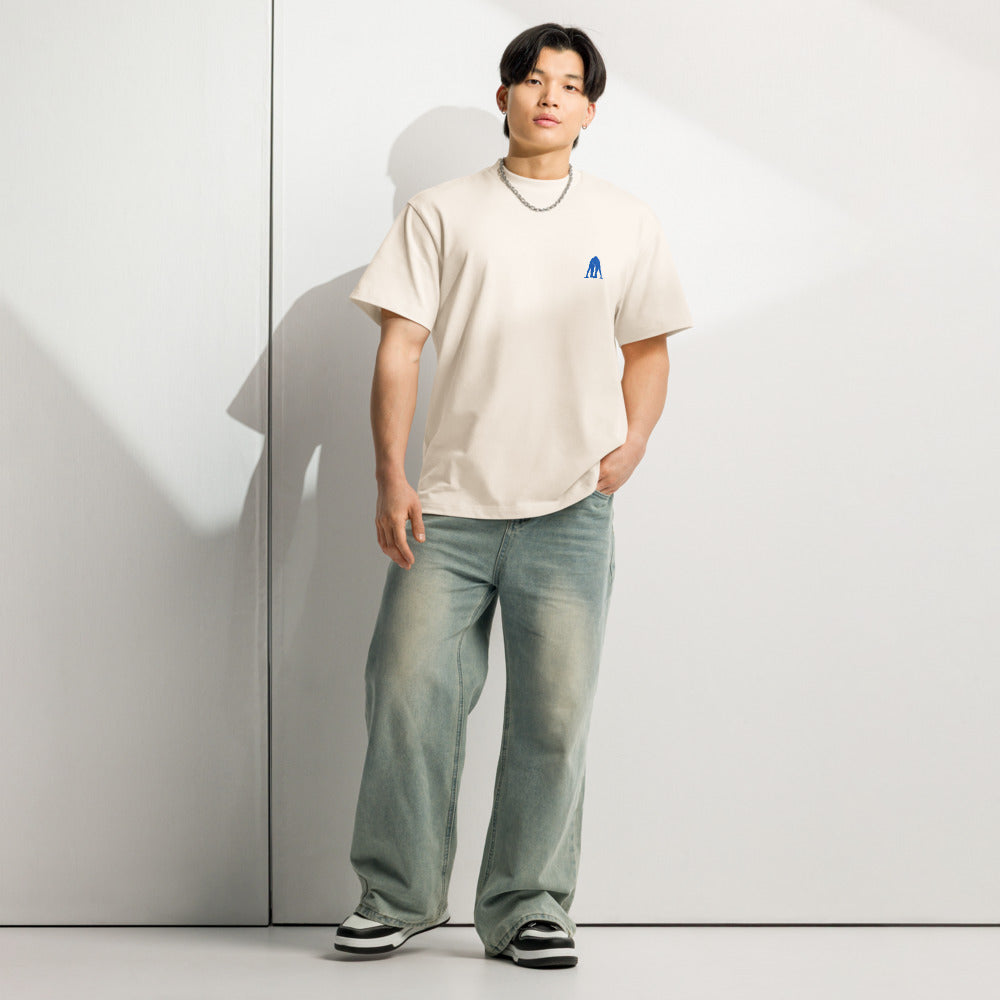 Run the race oversized T- shirt vintage white
