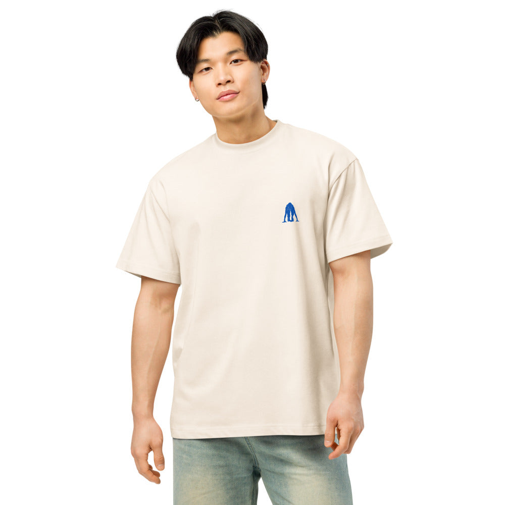 Run the race oversized T- shirt vintage white