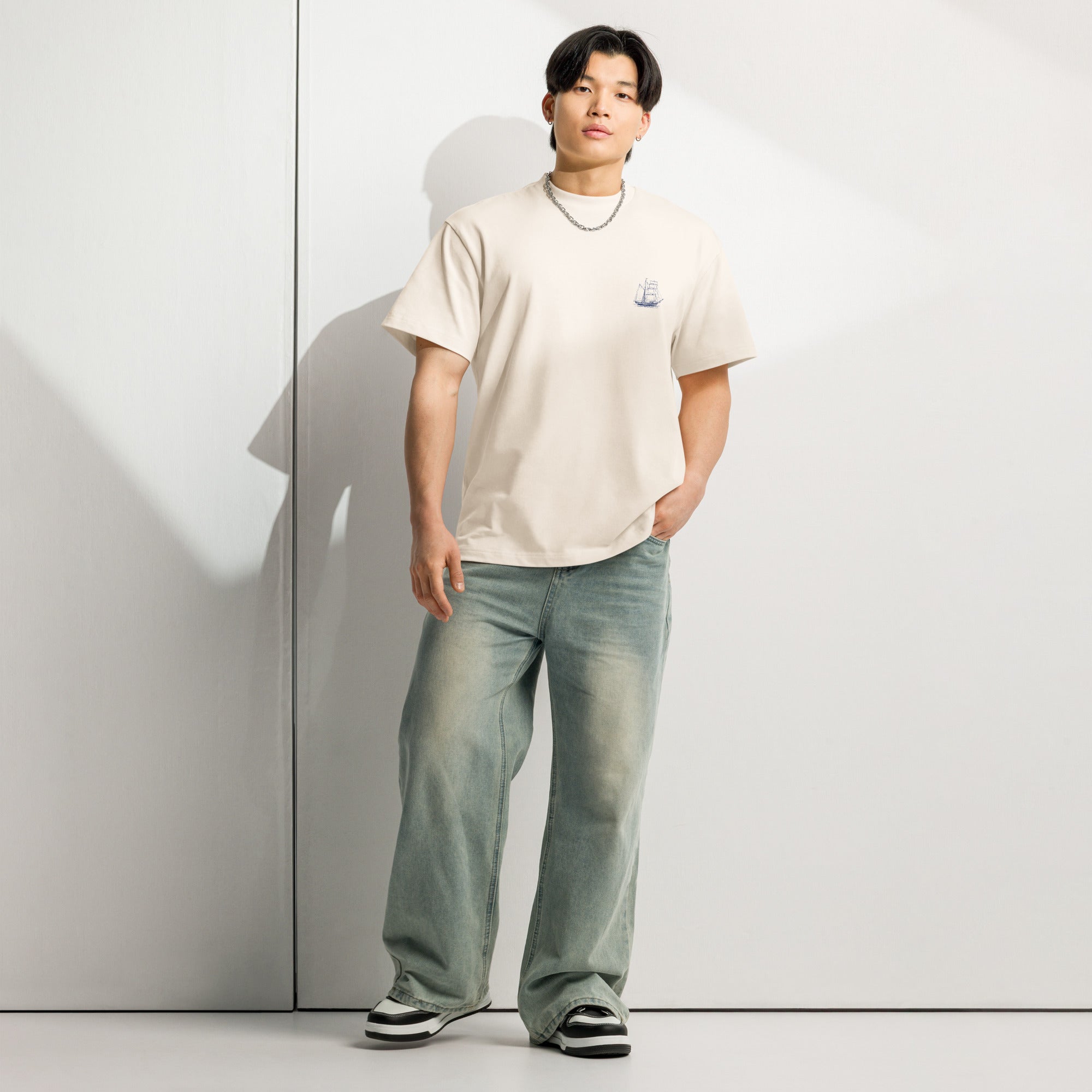 called to the deep oversized t-shirt vintage white