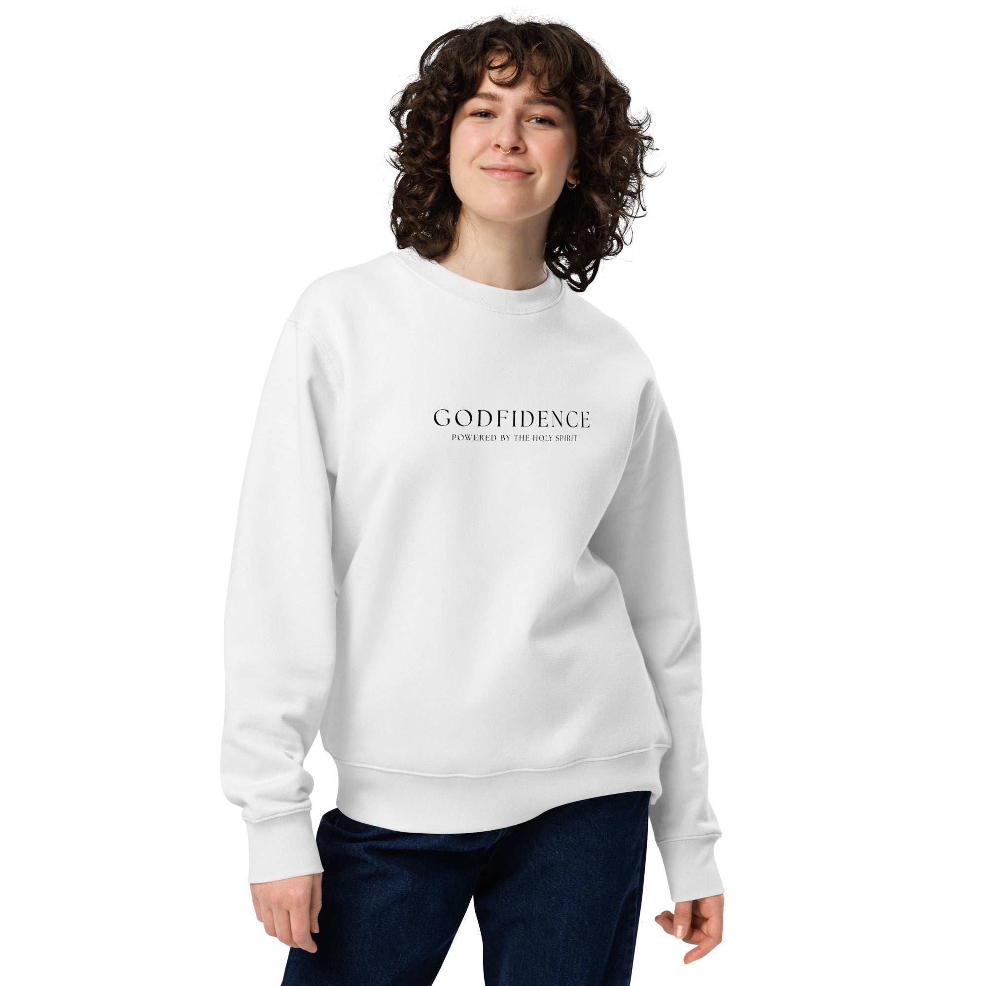 Godfidence Unisex eco sweatshirt white