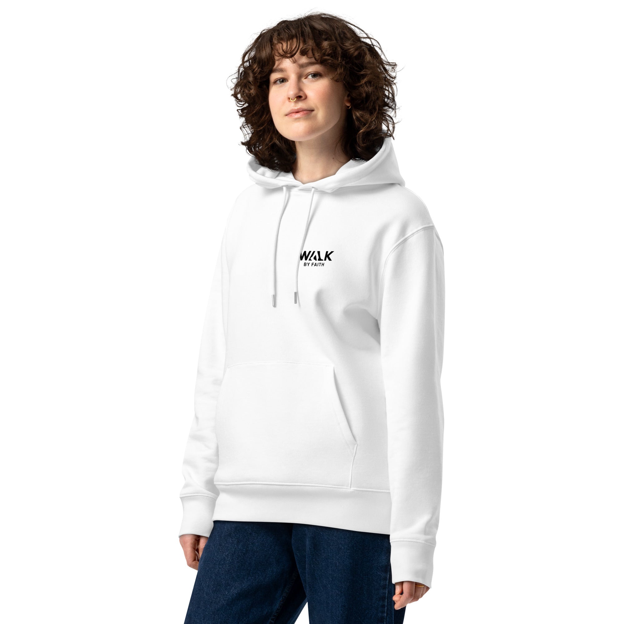 Walk by Faith Unisex essential eco hoodie white