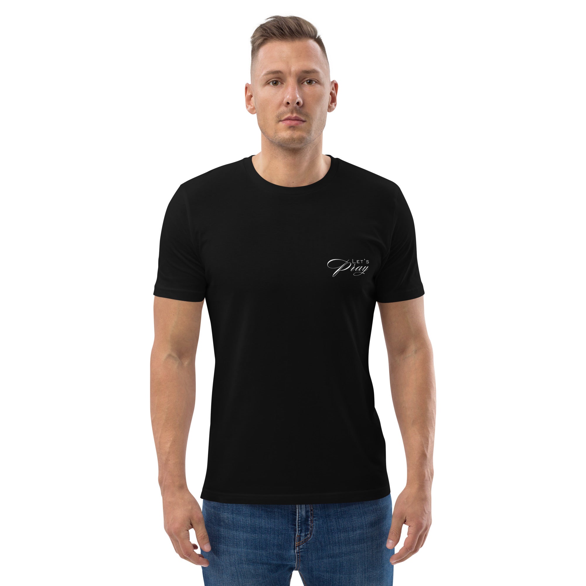 Need prayer unisex organic cotton t-shirt black